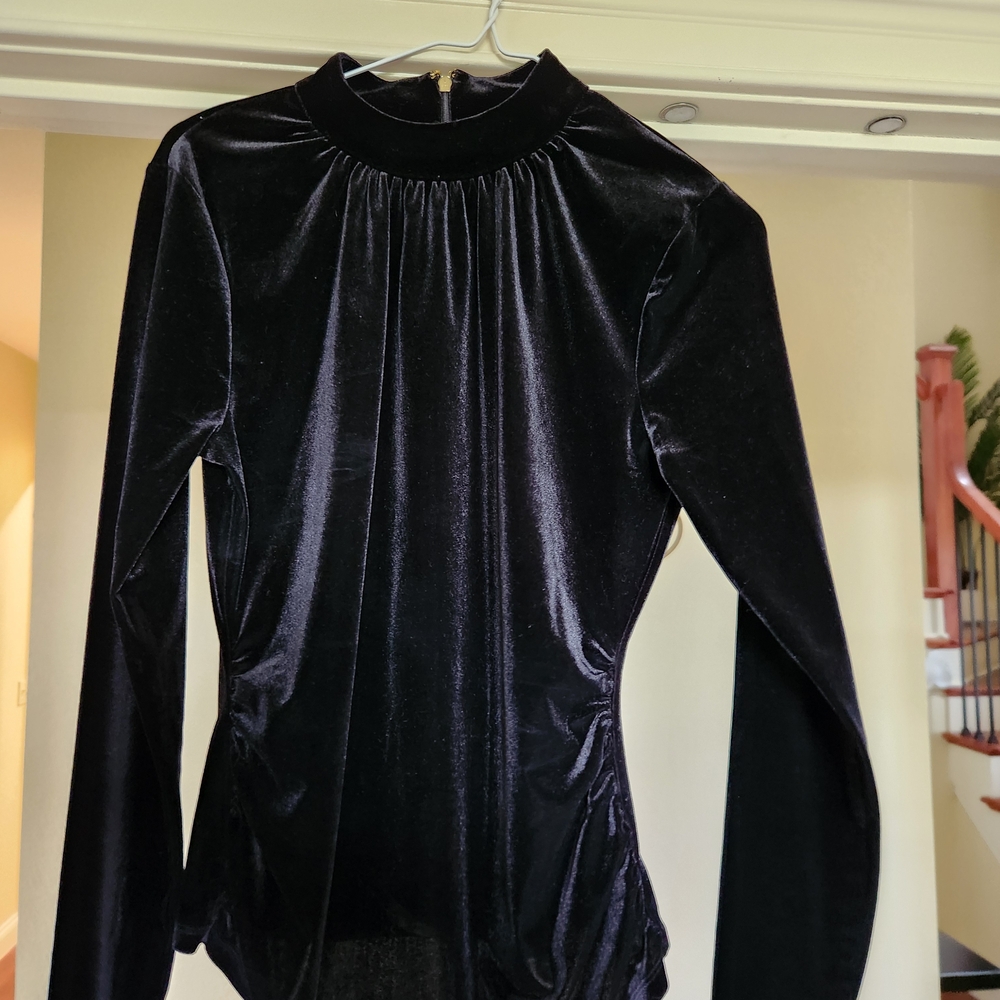Michael Kors Black Velvet Blouse